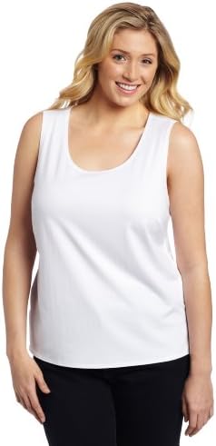 Notations Women's Plus Jewel Neck Tank