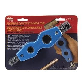 Buy Alpha Fry AM51041 Cookson Elect 4 in 1 Copper Pipe Cleaning Tool by Alpha now!