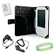 Amazon Kindle 2 Cover, Black + Wall / Travel Charger + Car Charger + Screen Protector + A Live*Laugh*Love Wrist Band!!! (Kindle 2 Not Included)