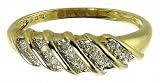 Image of 9ct Yellow Gold Ladies Diamond 5 Row Fancy Ring