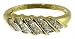 9ct Yellow Gold Ladies Diamond 5 Row Fancy Ring