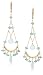 14k Yellow Gold Blue Chalcedony and Apatite Chandelier Earrings