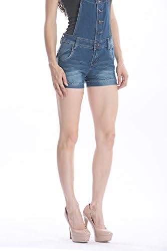 Charming Girls Denim Sexy Shortalls CG109SA Dark Wash Size S M L XL (XL)
