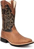 Rocky FQ0008060 Men's Dually Crepe Square Toe Saddle Tan/Black Western Boot