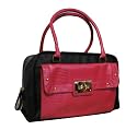 Victoria Black Ostrich Leather Effect Work Tote Bag -- SwankySwans