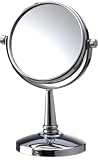 Danielle 4x Mini Vanity Mirror with Round Base, 6.5 cm Diameter, Chrome