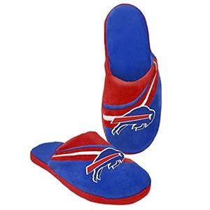 Buffalo Bills Men's 2013 Stripe Slippers - Blue/Red (L (11-12))