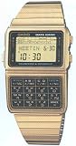 Casio Men's Gold Tone 50 Memory Calculator Databank Watch Model DBC-610G-1DF