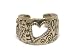 Goldtone Metal Heart Deco Adjustable Fashion Ring