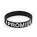 Lychee Black I Promise Printed Silicone Wristband