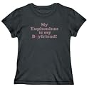 T-Shirt Woman Dark Silver " My Euphonium Is My Boyfriend / Love " Instruments
