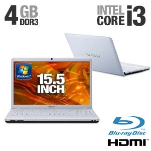 Sony VPCEB25FX/WI 15.5" screen, 500GB hard drive VAIO laptop computer