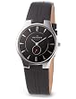 Skagen Men's 433LSLB Black Leather Watch