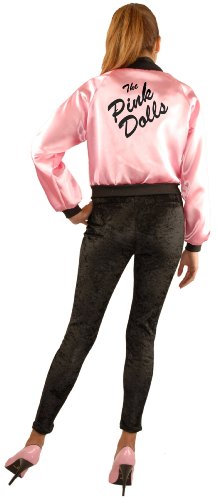 Pink Ladies Satin Jacket Plus Adult - 3X - Adult Costumes