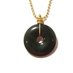 Bloodstone Necklace 04 Stone Gold Ball Chain Wire Wrap Natural Green Red Stone 24