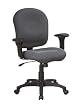 Sculptured Task Chair with Adjustable PU Padded Arms By Office Star