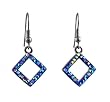 Earrings - E115 - Small Crystal Diamonds ~ Siam AB (Iridescent with Dark Red Undertones)