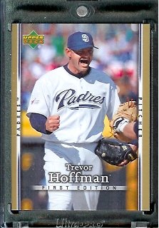 2007 Upper Deck First Edition Baseball Card #276 Trevor Hoffman San Diego Padres - Mint Condition - In Protective Display Case !