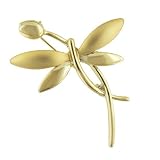 Polished Gold Tone Dragonfly Animal Pin Brooch