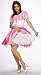 Adult Costume Accessories Womens Crinoline Slip Petticoat Sexy Short White Flair Skirt Gold Trim