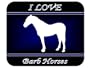 I Love "Barb" Horses Mouse Pad - Blue Design