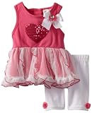 Little Lass Baby-Girls Infant 2 Piece Dress Set with Heart