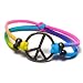 Tie Dye Stretch Bracelet With Peace Sign