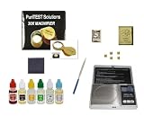 Jewler's Scrap Gold Testing Kit-Also Test Silver, Platinum. Includes Diamond Tools and Free Solid and Clad Samples