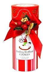 Too Good Gourmet Cranberry Shortbread Red Deco Tube, 8-Ounce Boxes (Pack of 4)