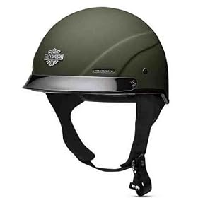 Harley-Davidson� Authority Half Helmet-LIMITED EDITION. Fiberglass shell. Meets DOT requirements. 98267-09VM Matte Black; 97269-09VM Olive Green