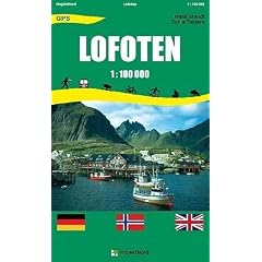 Lofoten 1 : 100 000: Touristische topographische Wanderkarte