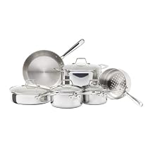 Emeril Pro-Clad Tri-Ply Stainless-Steel 10-Piece Cookware Set