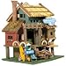 Beach Resort Birdhouse (Very Detailed) (Hand-Crafted of Wood) 10.5-inch
