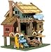 Beach Resort Birdhouse (Very Detailed)(Hand-Made of Wood) 10.5"