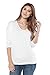 Alexander + David Women’s Soft Knit V-Neck Dolman Tunic Top with ¾ Long Sleeves