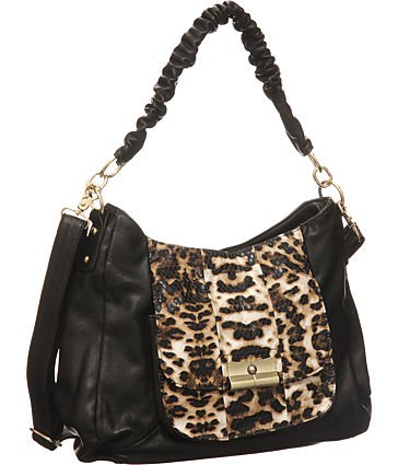 Leopard Pocket Crossbody Convertible Hobo Bag