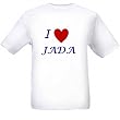I LOVE JADA - Name-series - White T-shirt