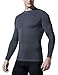 TSLA Men's Thermal Wintergear Compression Baselayer Long Sleeve Top Version17, Wintergear Basic(r21) - Dark Grey, Large.