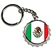Mexico Mexican Flag - Nickel Plated Metal Popcap Bottle Opener Keychain Key Ring