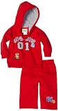Franco Apparel Baby-boys Newborn Peanuts French Terry Jog Set, Red, 6 Months