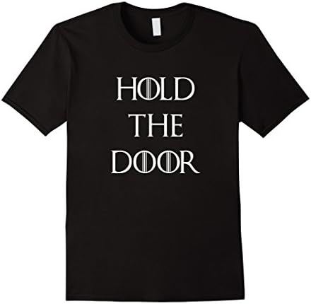 Men's Hold The Door - T Shirt Medium Black