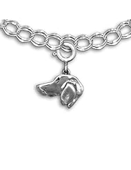 Sterling Silver Weimaraner Charm for Charm Bracelet by the Magic Zoo
