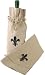 Black Oatmeal Fleur de Lis Wine Bottle Bag + Towel Set ~ use for gifts, for travel, more!