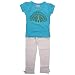 Bio Kid Designer Top & Full Bottom - Blue T Shirt & White Leggings - 2 Pcs Set Pack RS.424.00