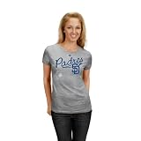 MLB San Diego Padres Women's Short Sleeve Crew Neck Tee (Steel Heather, Medium)