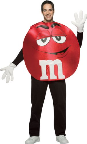Adult M&M Red Pancho Halloween Costume  