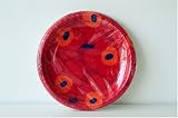 marimekko マリメッコ UNIKKO ウニッコ 紙皿 レッド