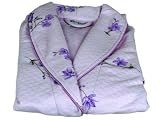 Damen Exquisit Gesteppter Morgenmantel - Lila, Groesse: M