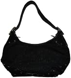 Women's DKNY Purse Small Hobo Handbag Town and Country with Studs Black/Black