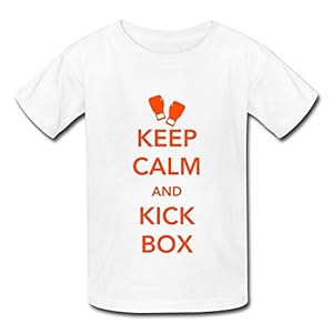 Causal O Neck Keep Calm Kickbox Kid's T-Shirts